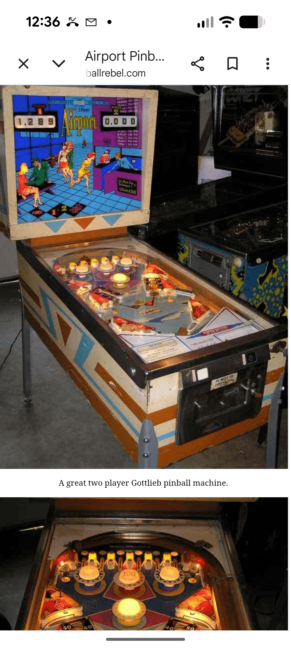 Gottliebs " airport " pinball machine